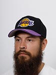 Бейсболка MITCHELL NESS арт. HP7976-LALBLCK Los Angeles Lakers NBA (черный / фиолетовый)